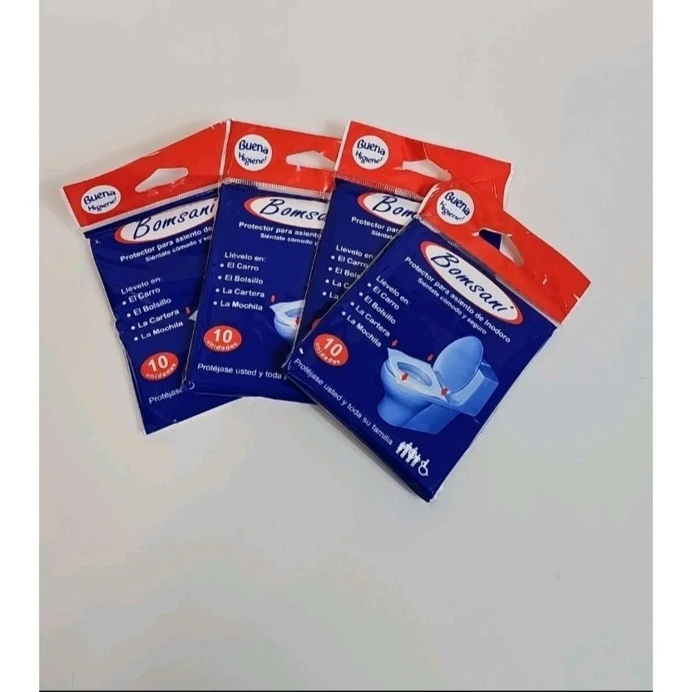 Bomsani Disposable Toilet Seat Covers 4 Packs Portable Travel Bathroom Protector
